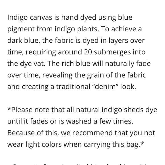 NWT Immodest Cotton Indigo canvas construction tote - Picture 9 of 10